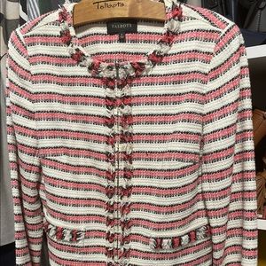 Talbots fringed suit jacket